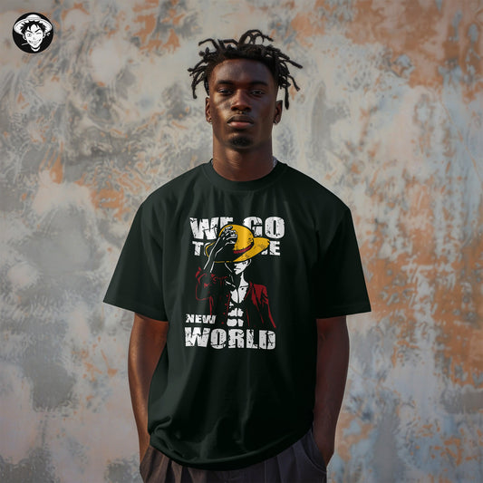 "Luffy New World" Men's Oversized Tee
