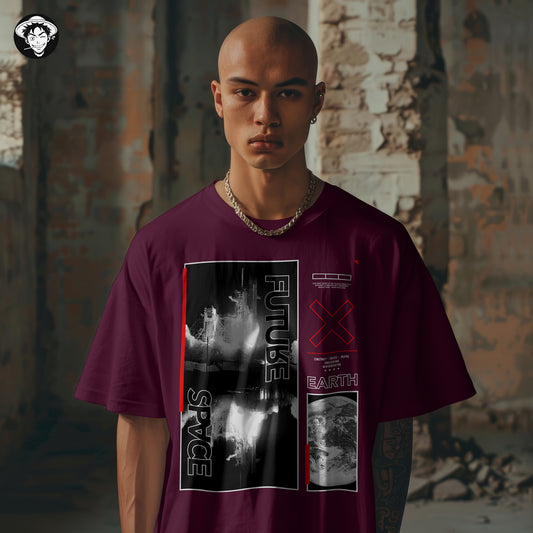 "Future & Space" Men's Oversized Tee
