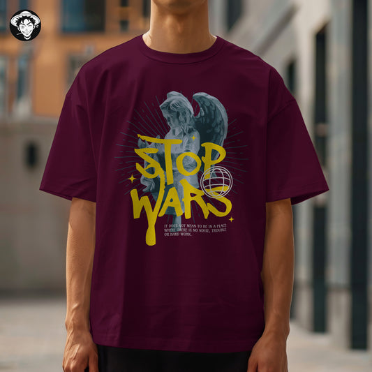 "Stop Wars" Men's Oversized Tee
