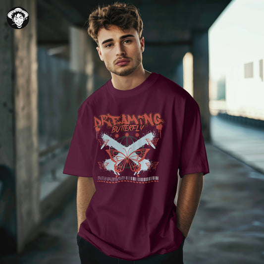 "Dreaming Butterfly" Men's Oversized Tee