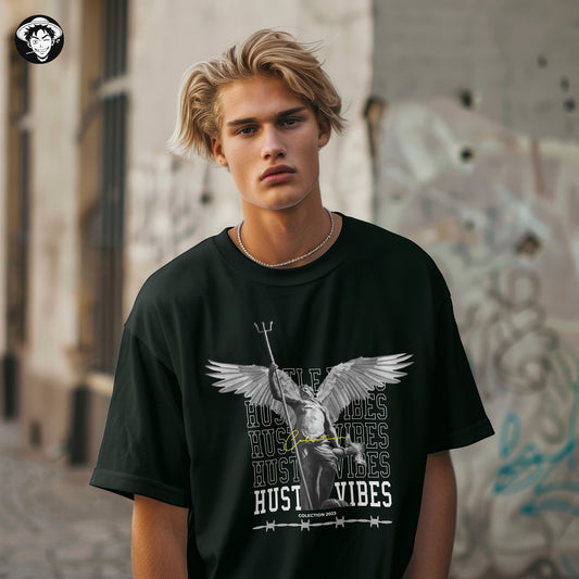 "Hustle Vibes" Men's Oversized Tee
