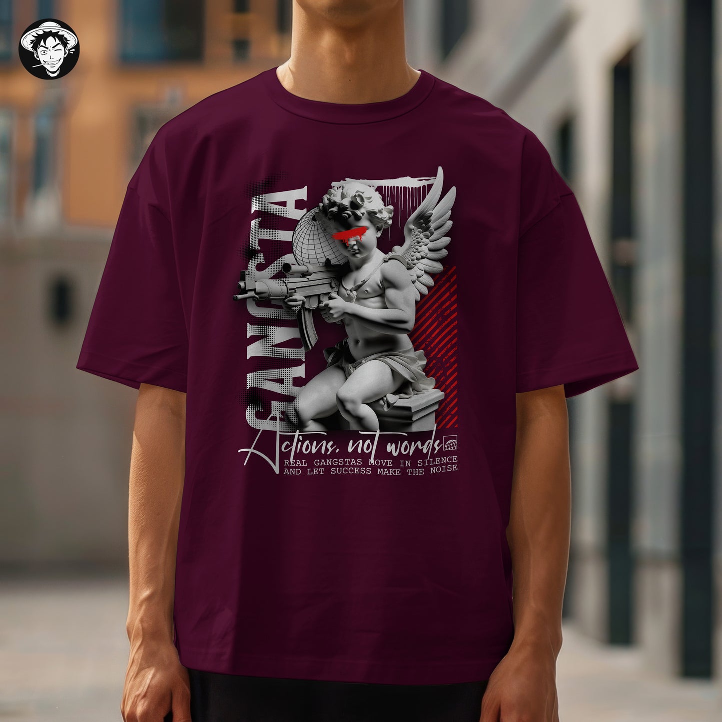 "Gangsta Action" Men's Oversized Tee