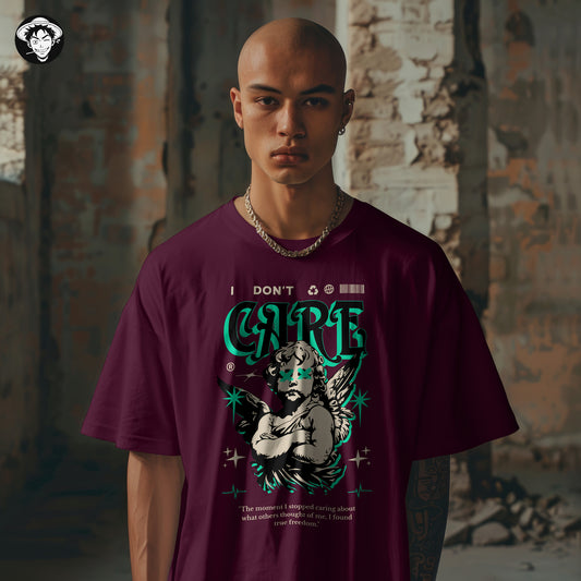 "Don't Care" Men's Oversized Tee