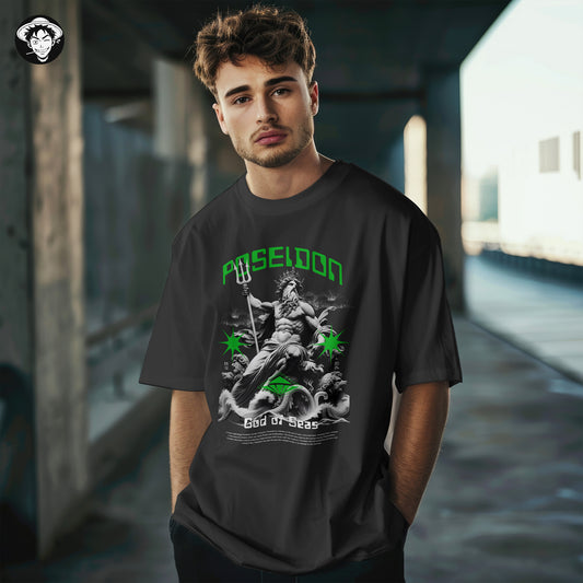 "God Of Seas" Men's Oversized Tee