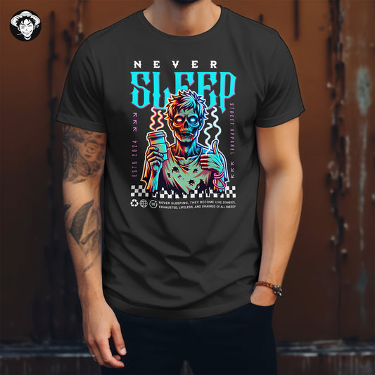 "Never Sleep" Men's Regular Tee
