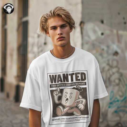 "Coffee Bandit" Men's Oversized Tee