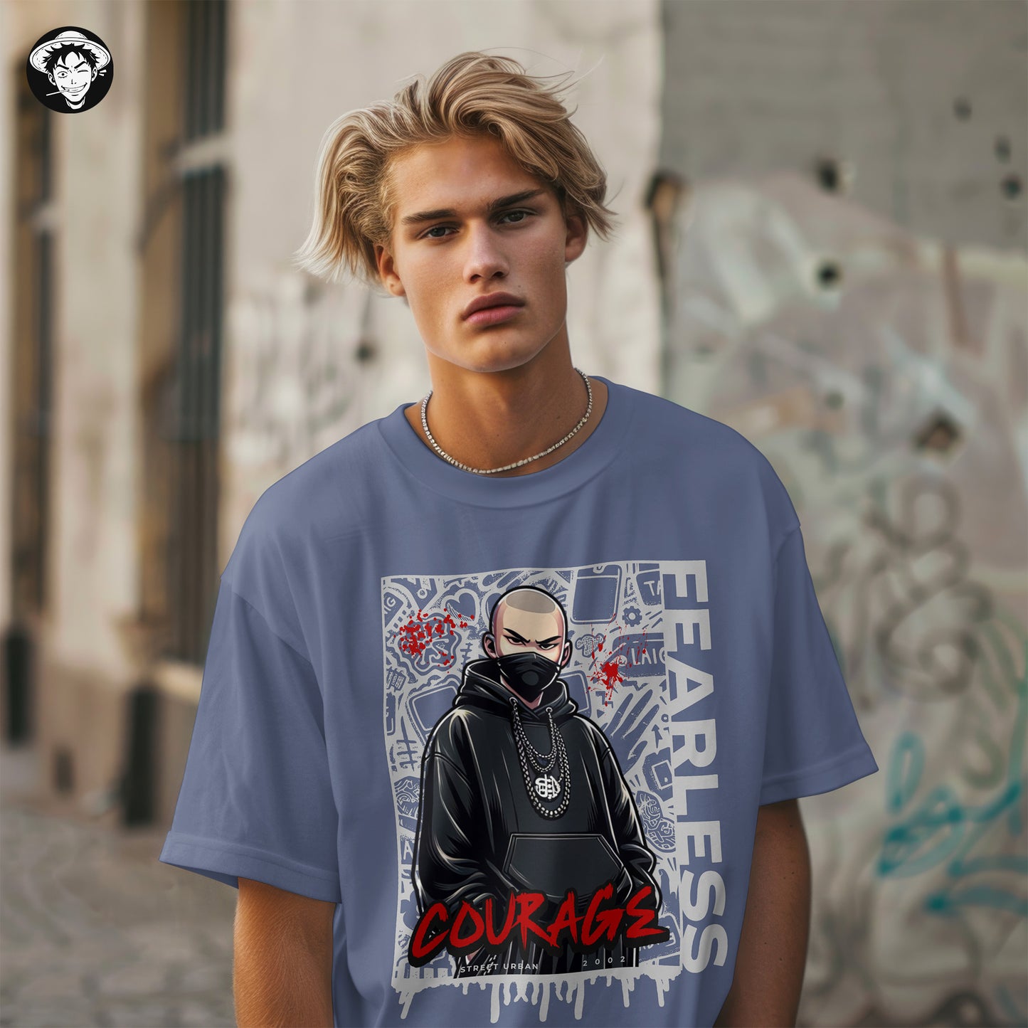 "Fearless Courage" Men's Oversized Tee