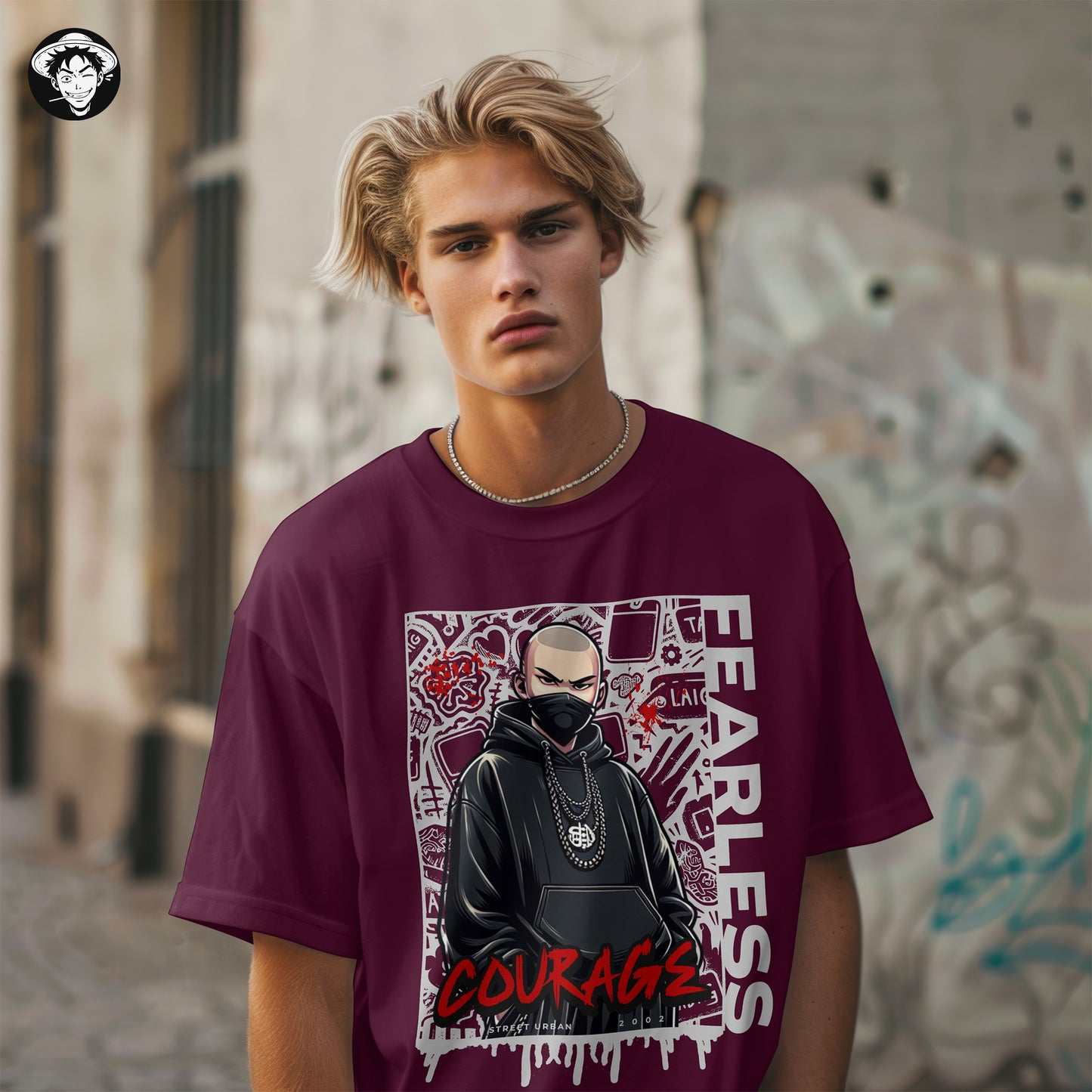 "Fearless Courage" Men's Oversized Tee
