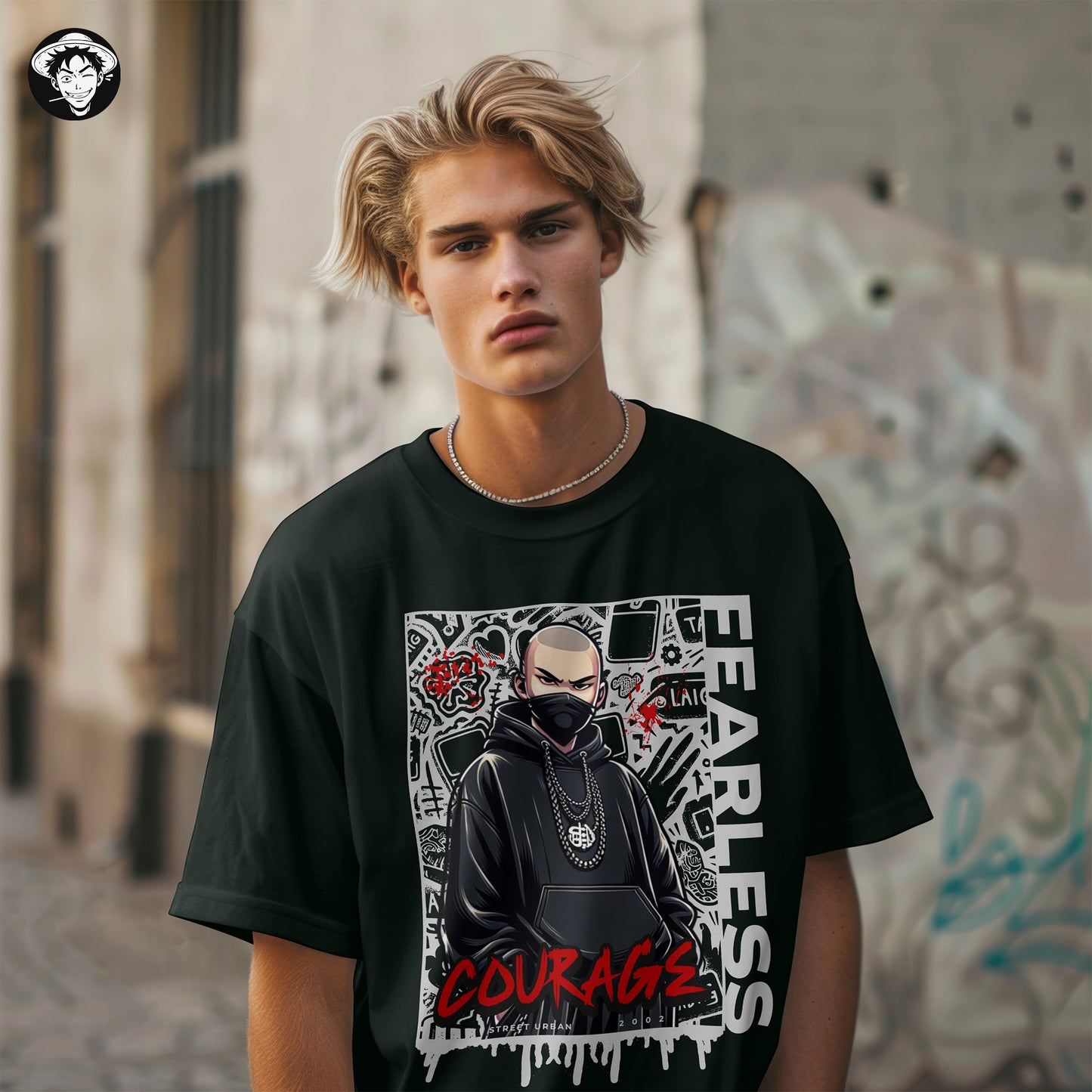 "Fearless Courage" Men's Oversized Tee