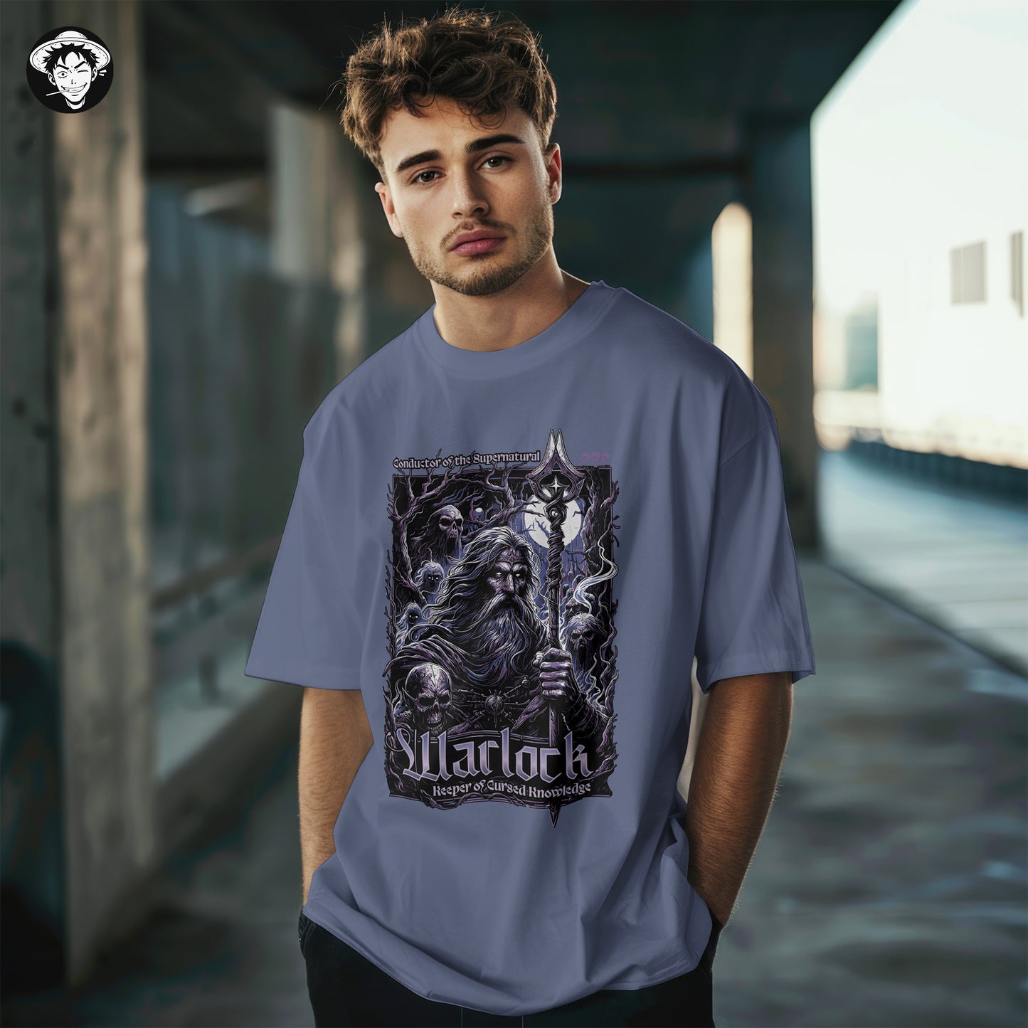 "Cursed Warlock" Men's Oversized Tee