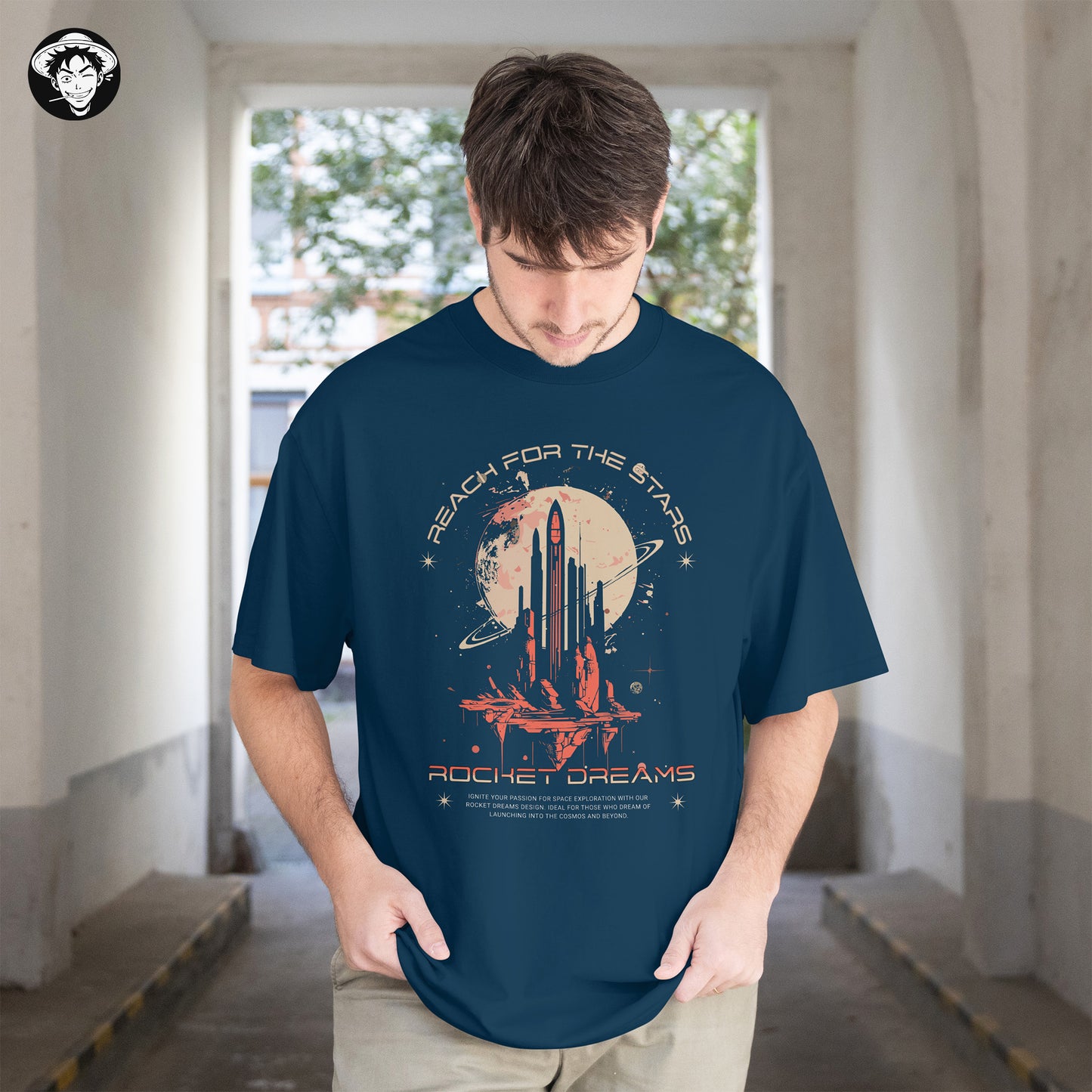 "Rocket Dreams" Men's Oversized Tee