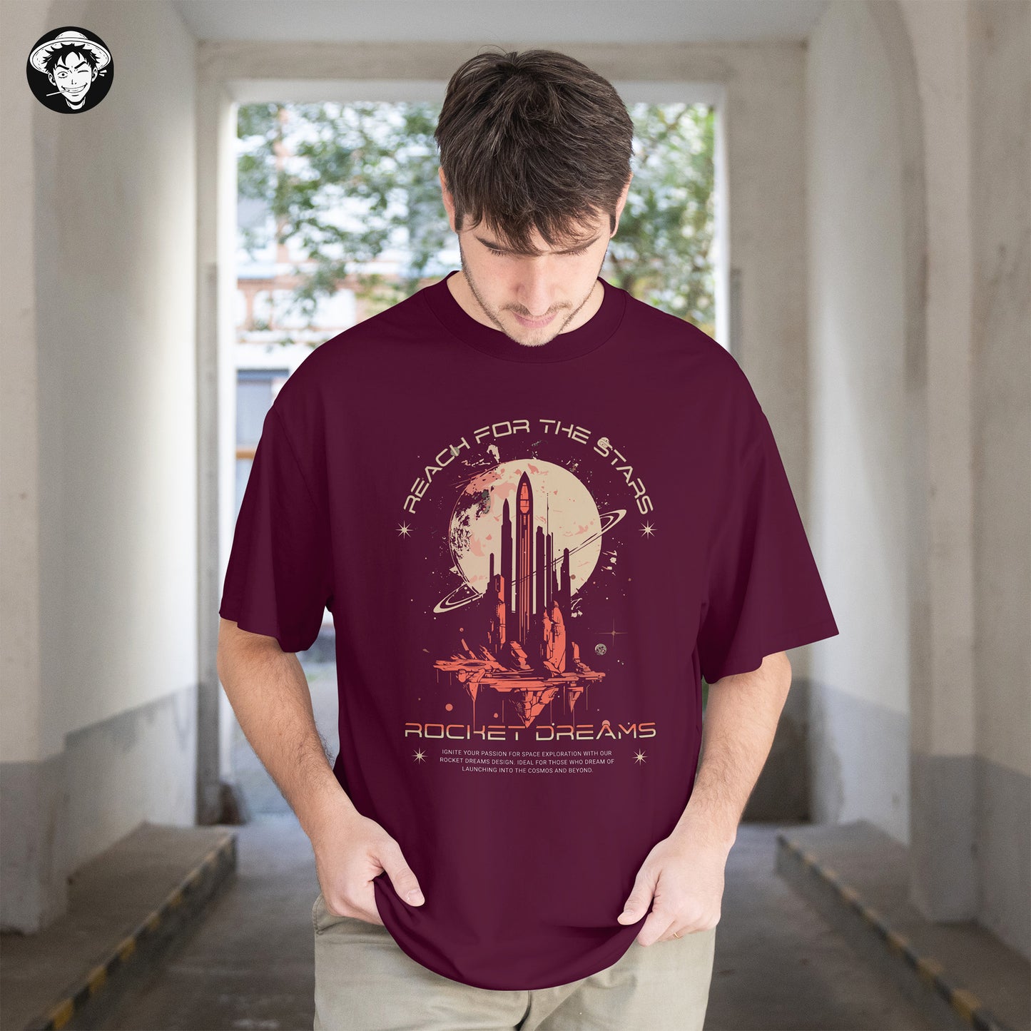 "Rocket Dreams" Men's Oversized Tee