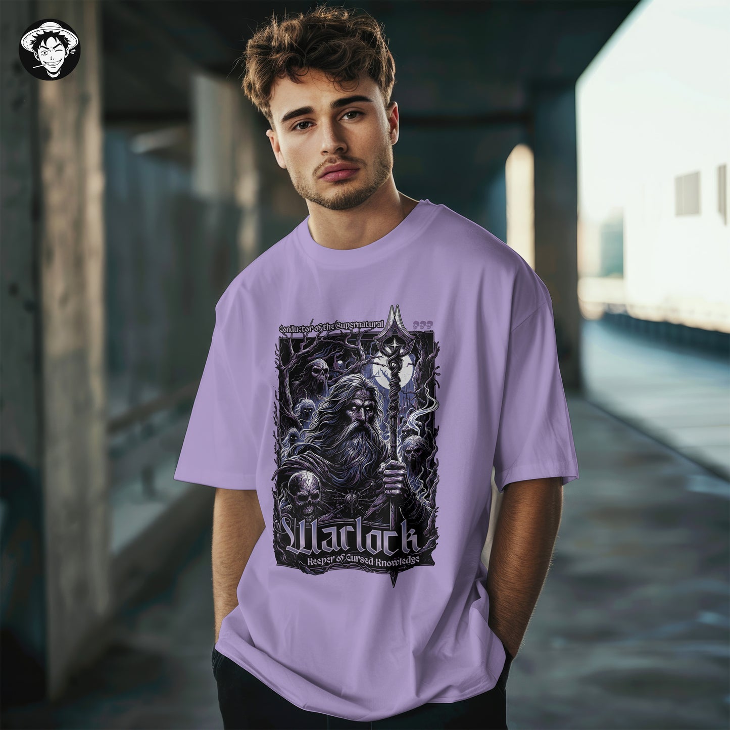 "Cursed Warlock" Men's Oversized Tee