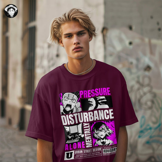 "Negative Mentality" Men's Oversized Tee