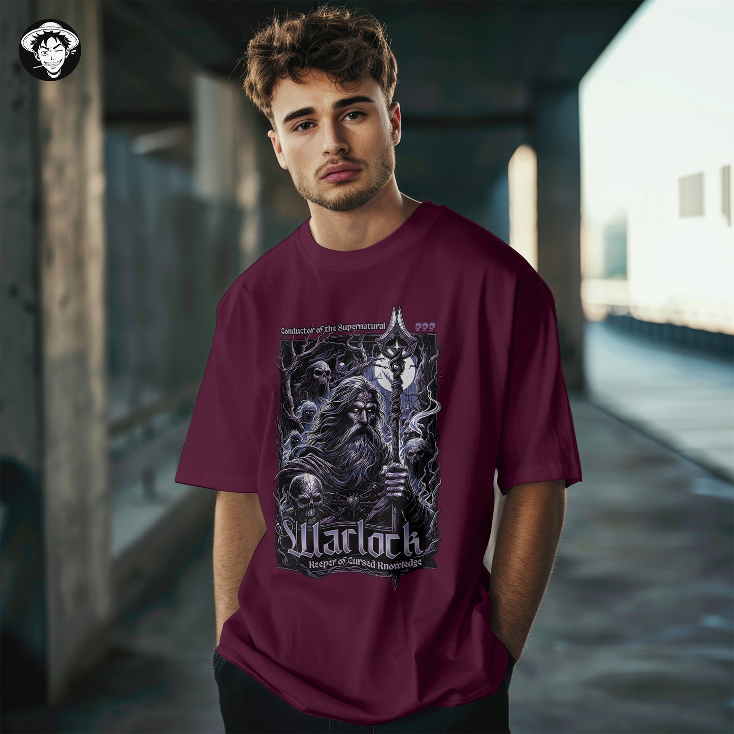 "Cursed Warlock" Men's Oversized Tee