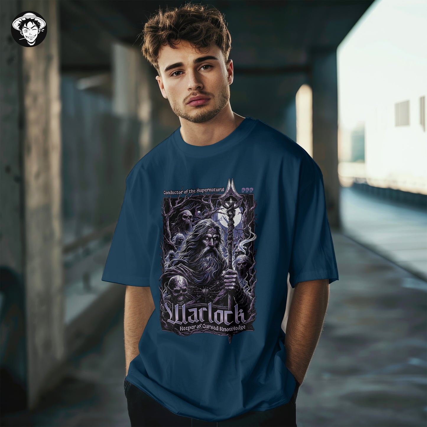 "Cursed Warlock" Men's Oversized Tee
