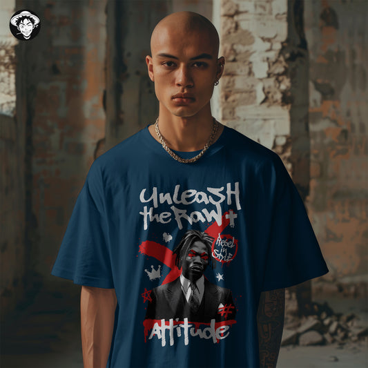 "Raw Attitude" Men's Oversized Tee