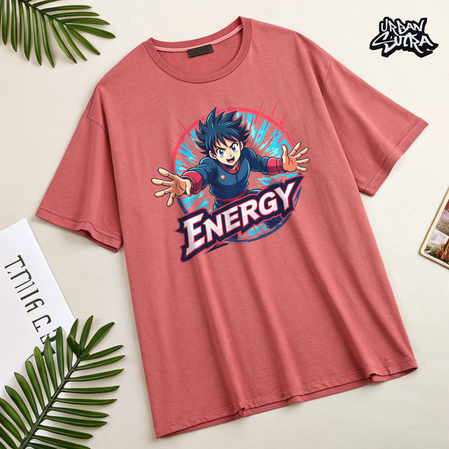 "Hero Energy" Men's Oversized Tee
