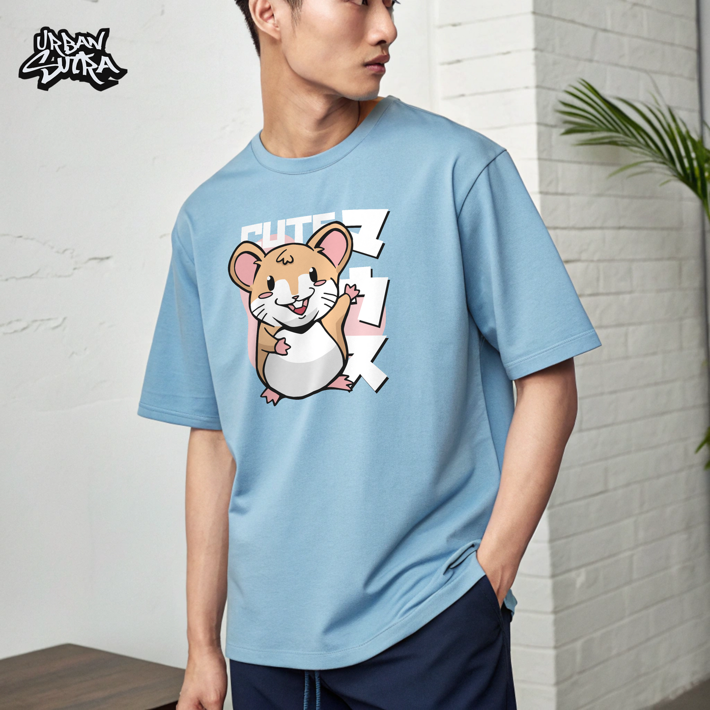 "Cute Hamster" Men's Oversized Tee