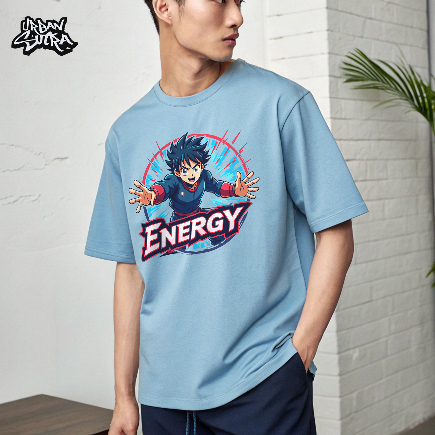 "Hero Energy" Men's Oversized Tee
