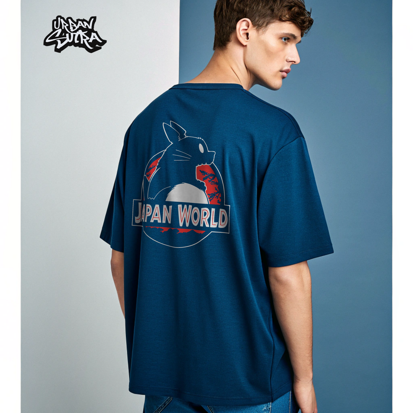 "Japan World" Men's Oversized Tee