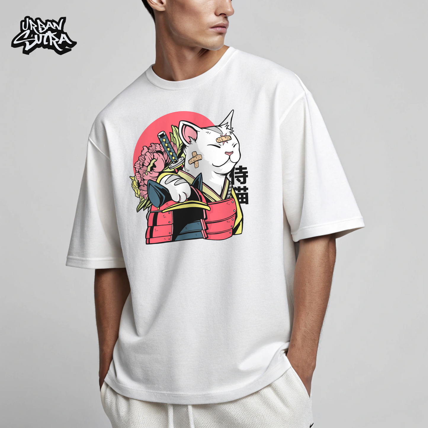 "Neko Shogun" Men's Oversized Tee