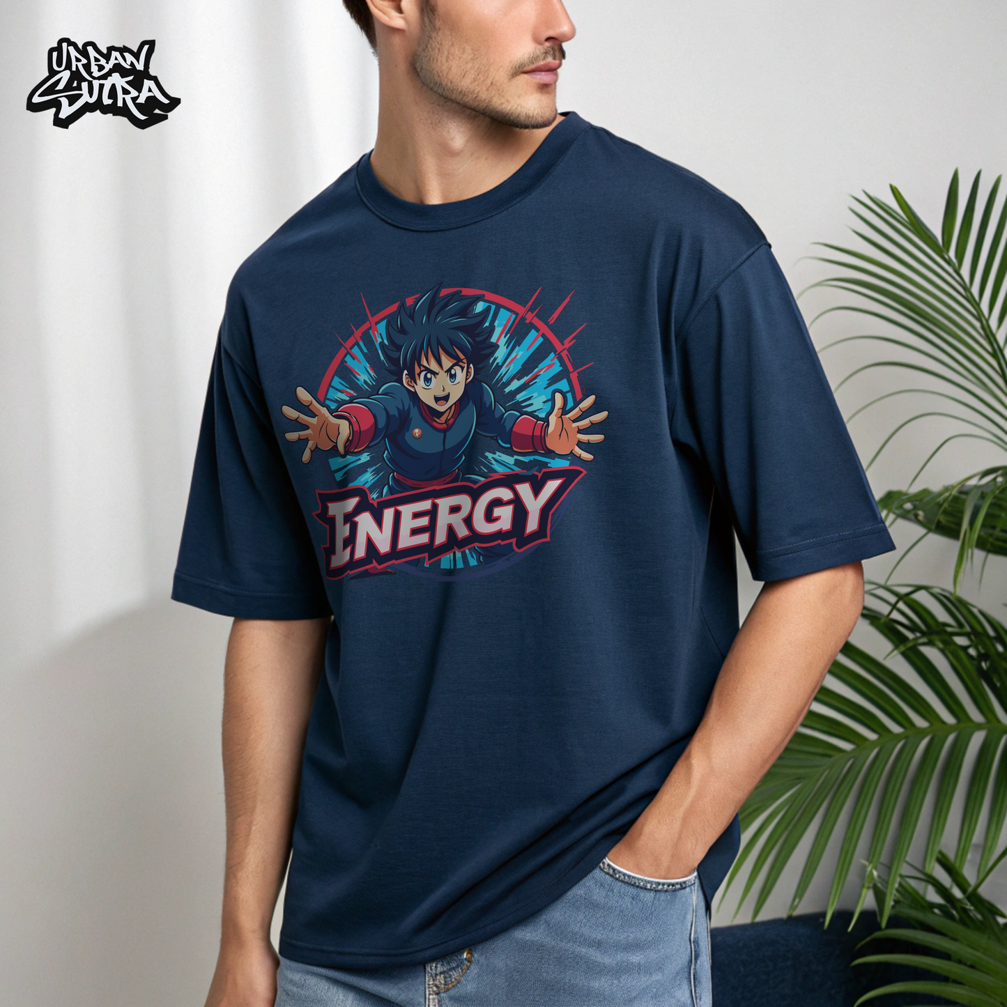 "Hero Energy" Men's Oversized Tee