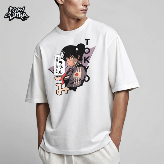 "Tokyo Girl" Men's Oversized Tee