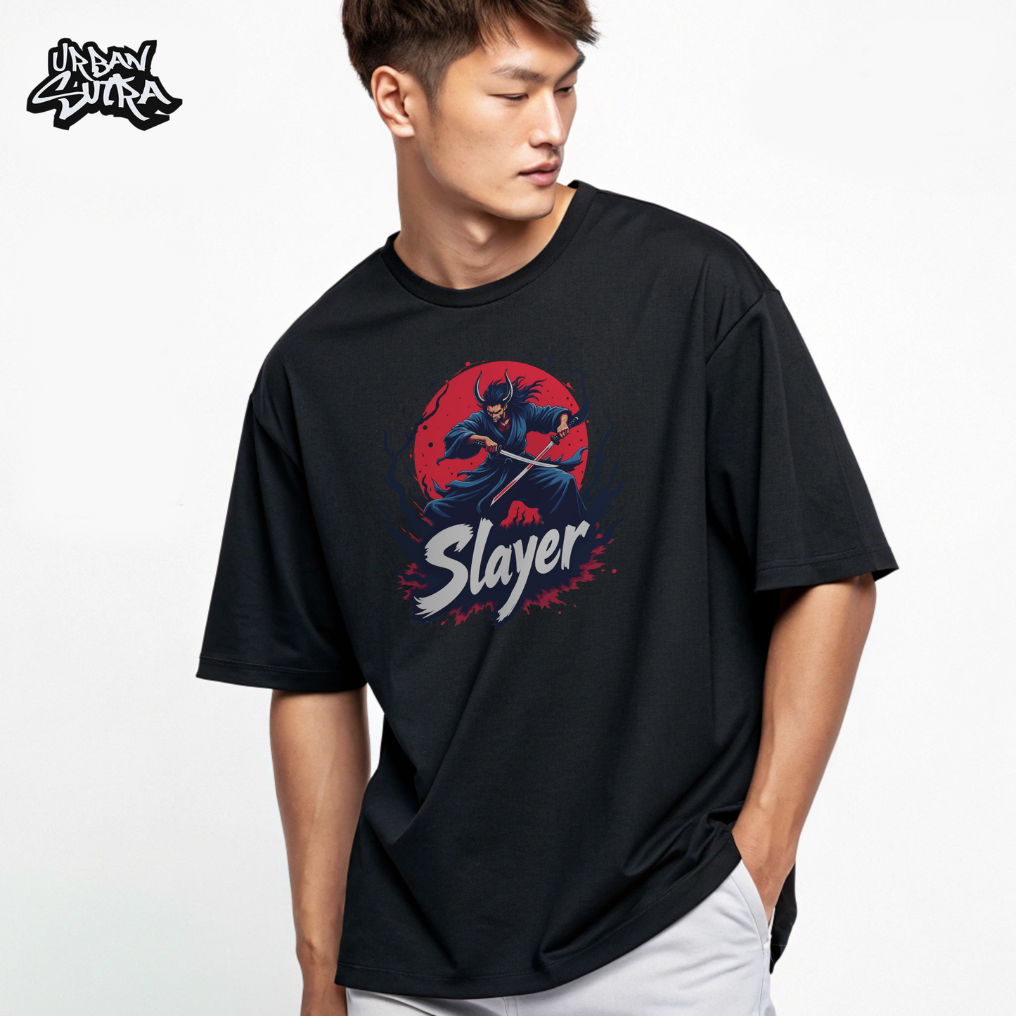 "Slayer Akuma" Men's Oversized Tee