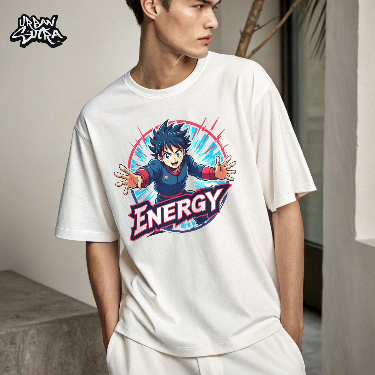 "Hero Energy" Men's Oversized Tee
