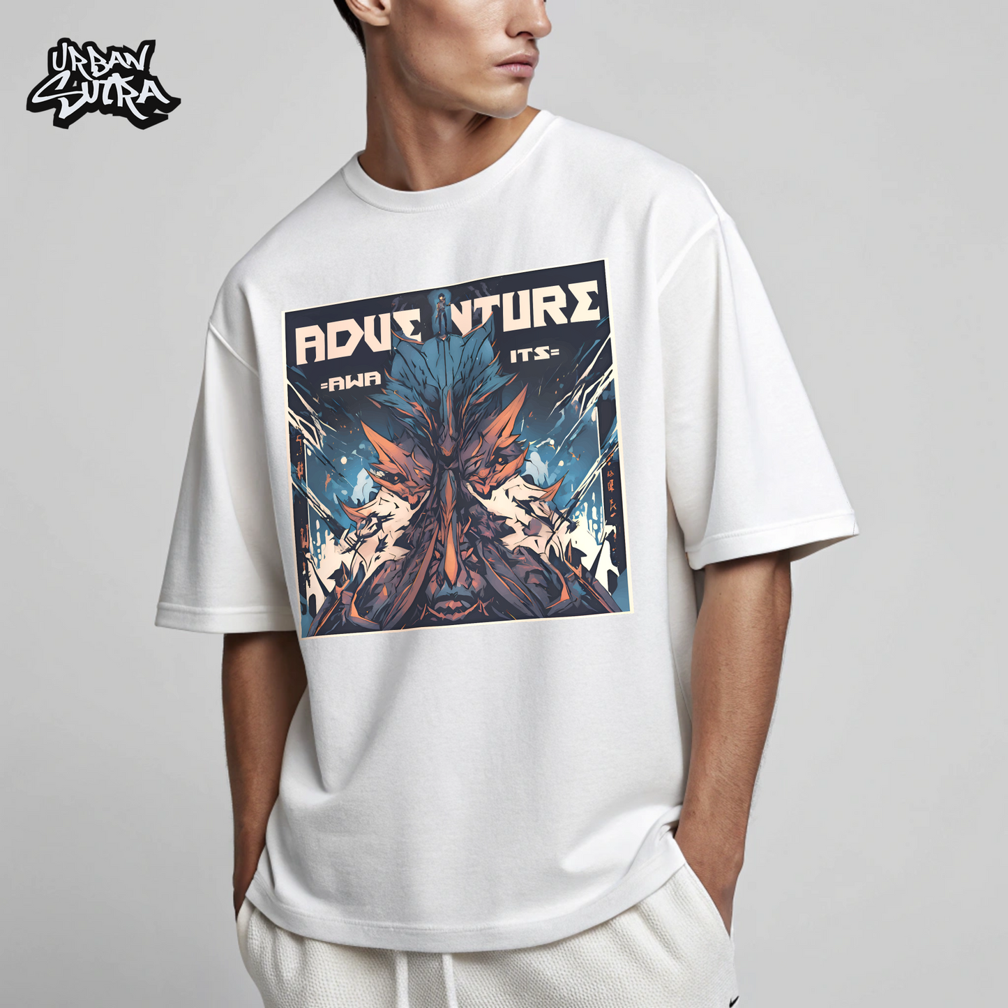 "Adventure Awaits" Men's Oversized Tee