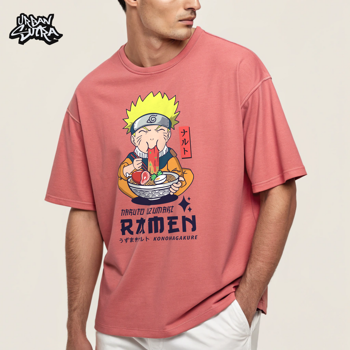 "Naruto Ramen" Men's Oversized Tee