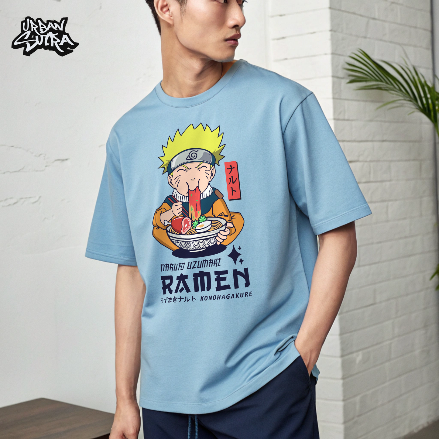 "Naruto Ramen" Men's Oversized Tee
