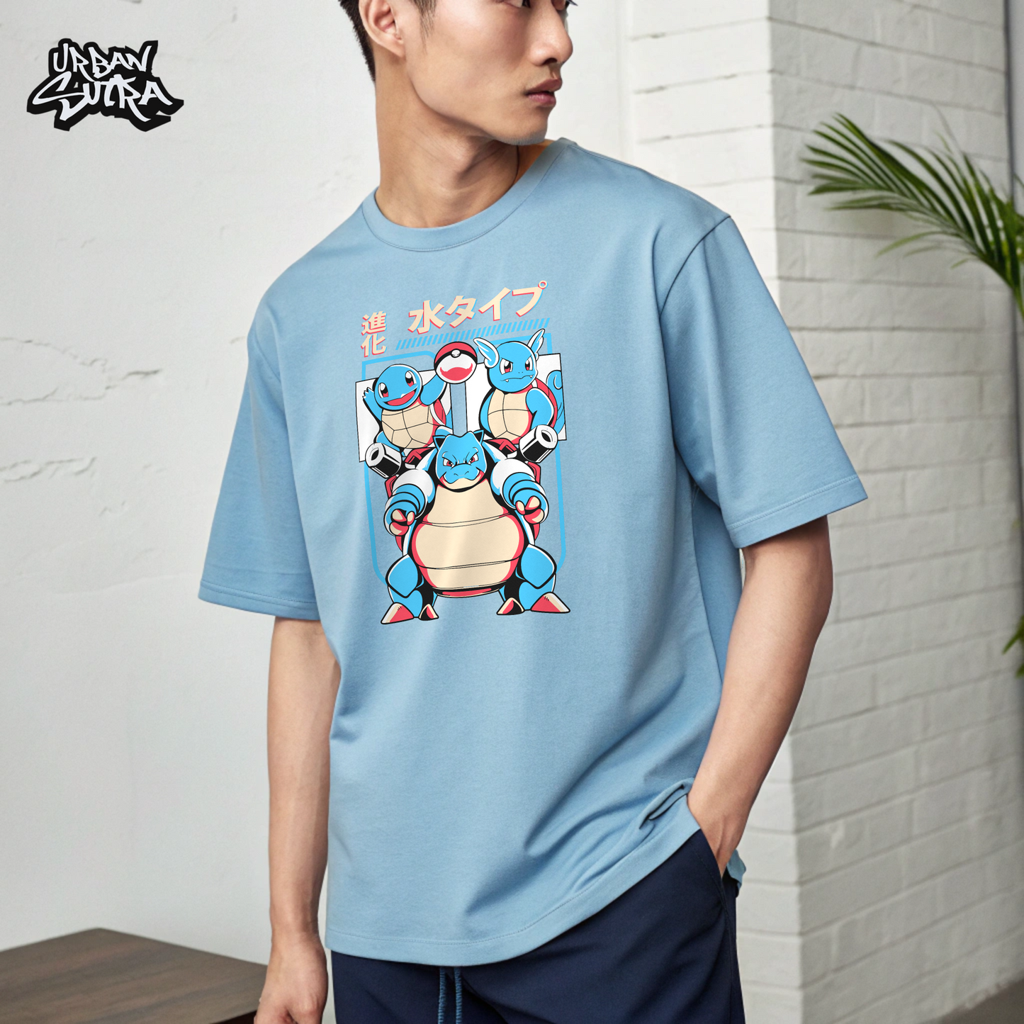 "Water Evolution" Men's Oversized Tee