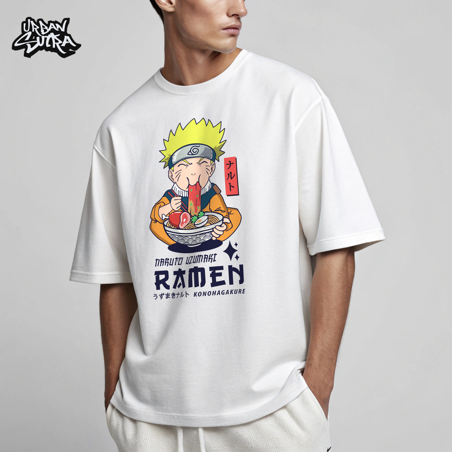 "Naruto Ramen" Men's Oversized Tee