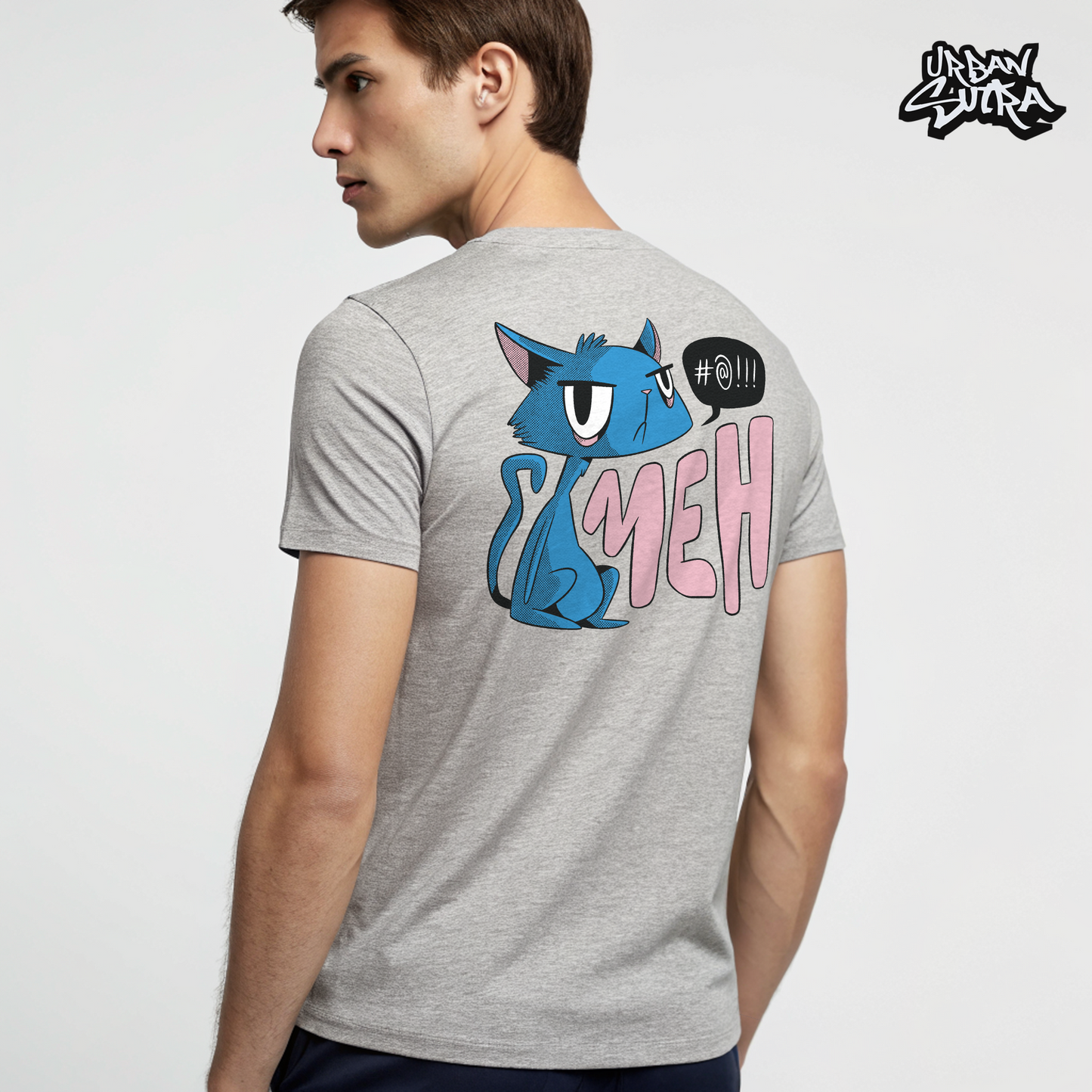 "Meh Cat" Men's Regular Fit Tee