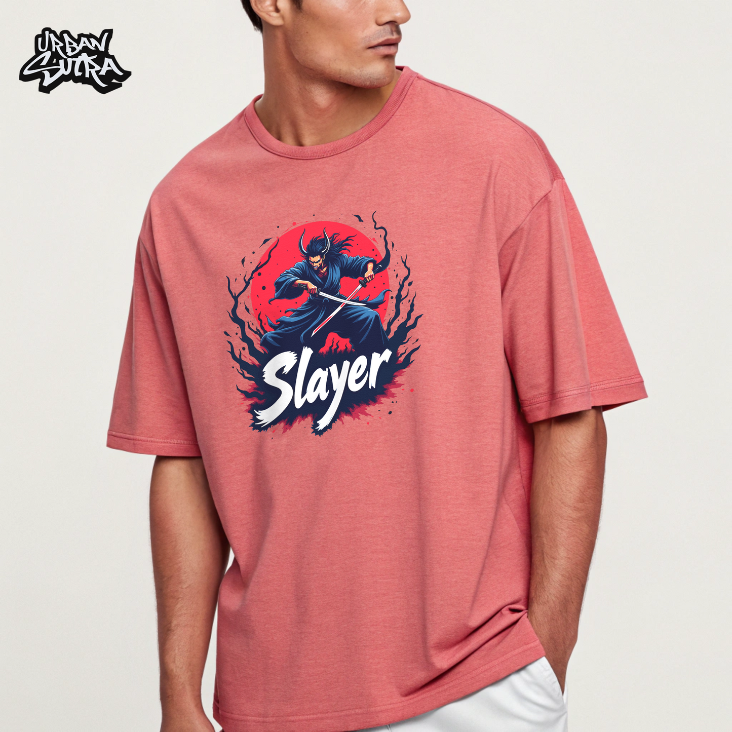 "Slayer Akuma" Men's Oversized Tee