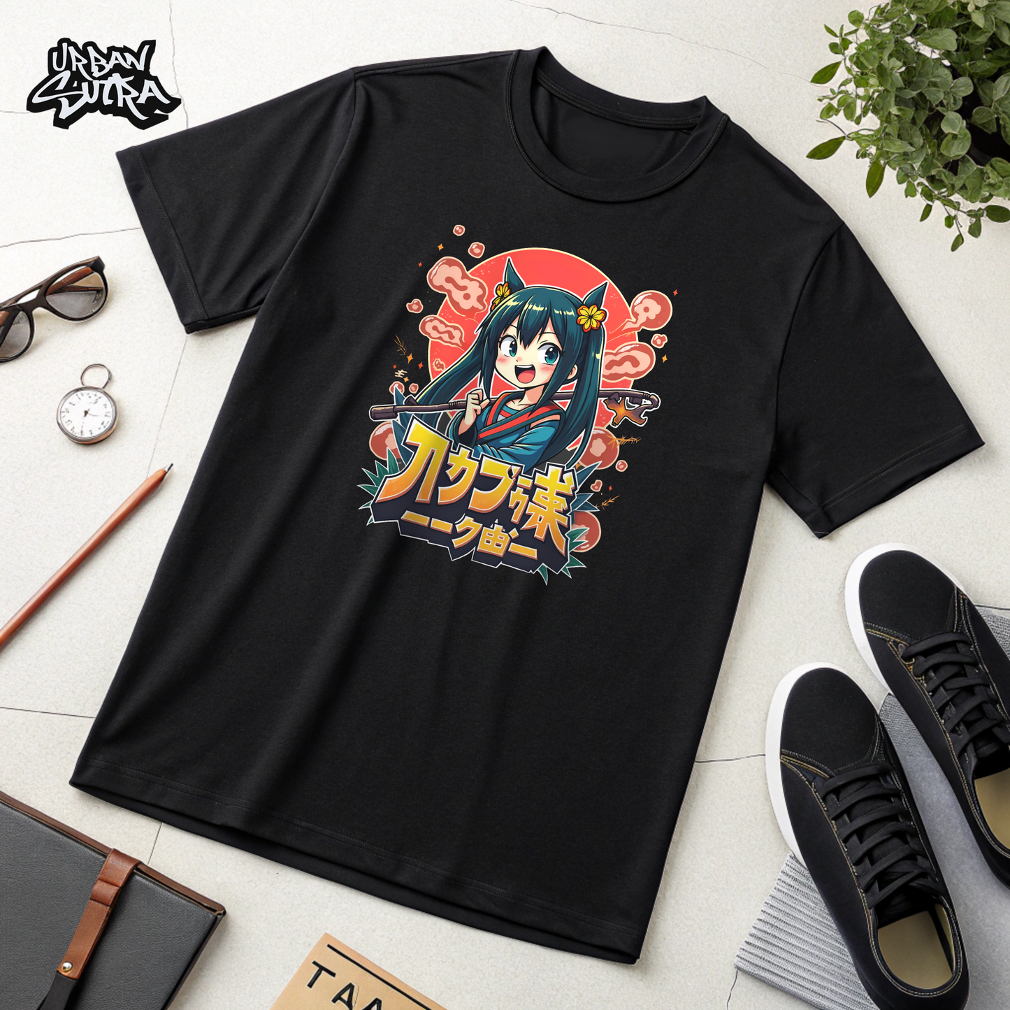 "Neko Gal" Men's Oversized Tee