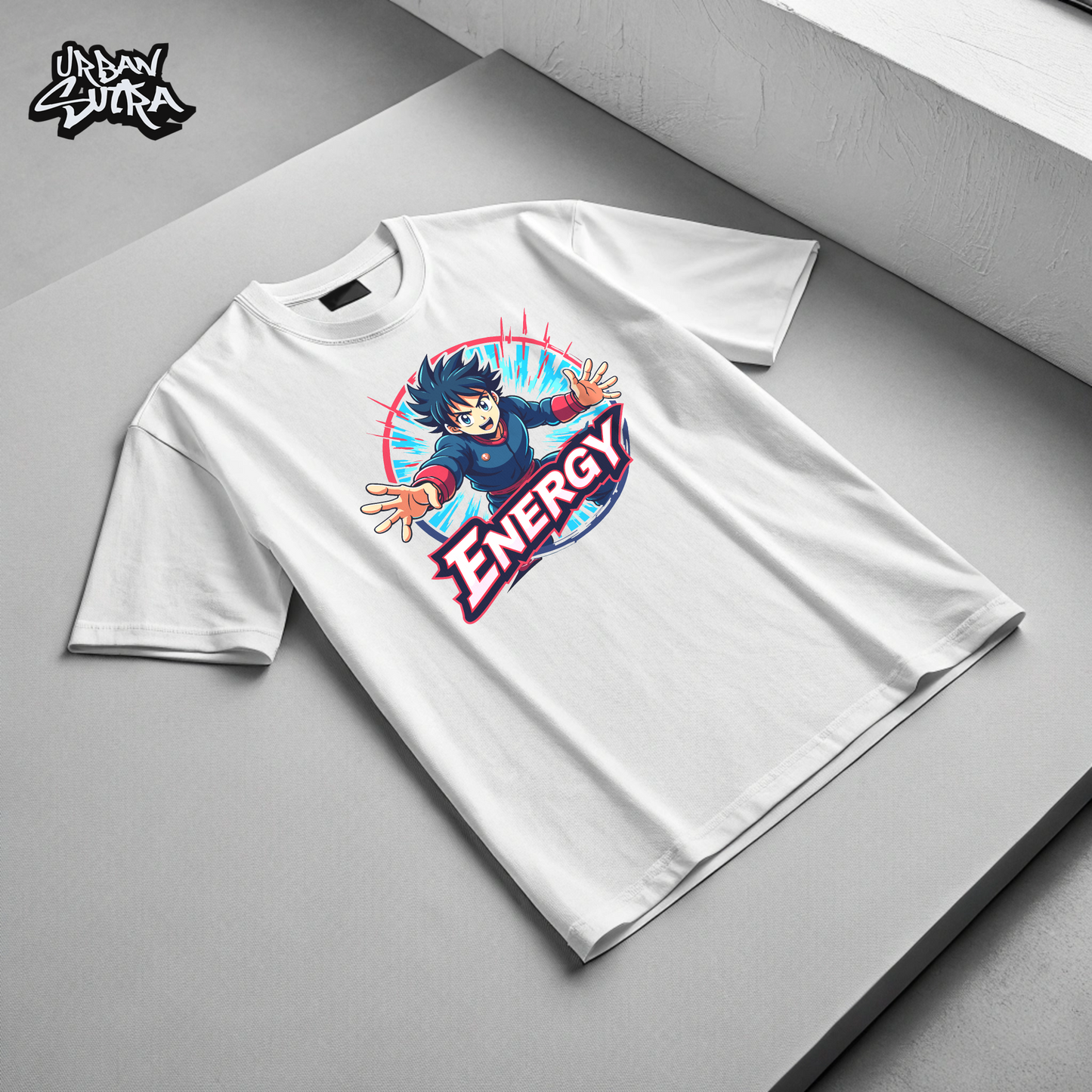 "Hero Energy" Men's Oversized Tee