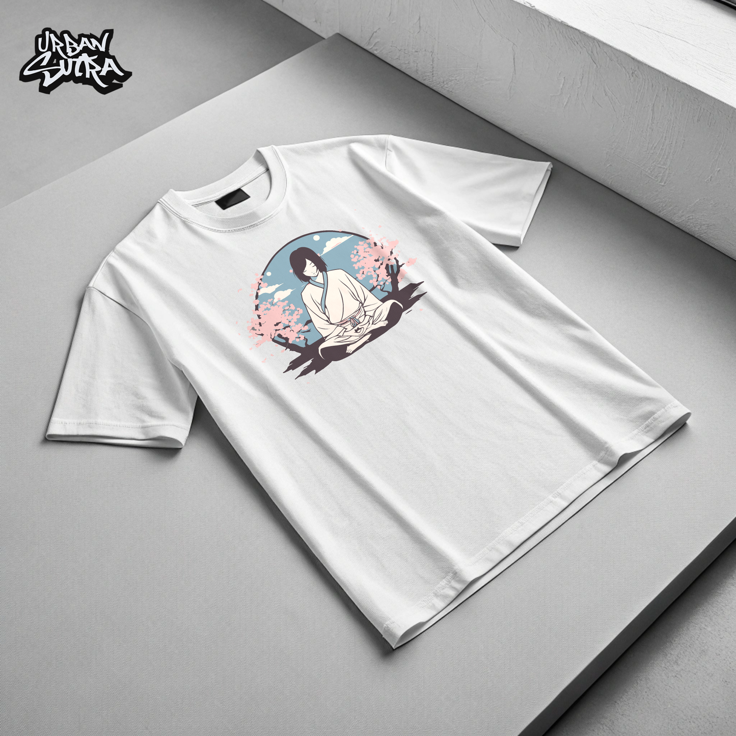 "Silent Meditation" Men's Oversized Tee