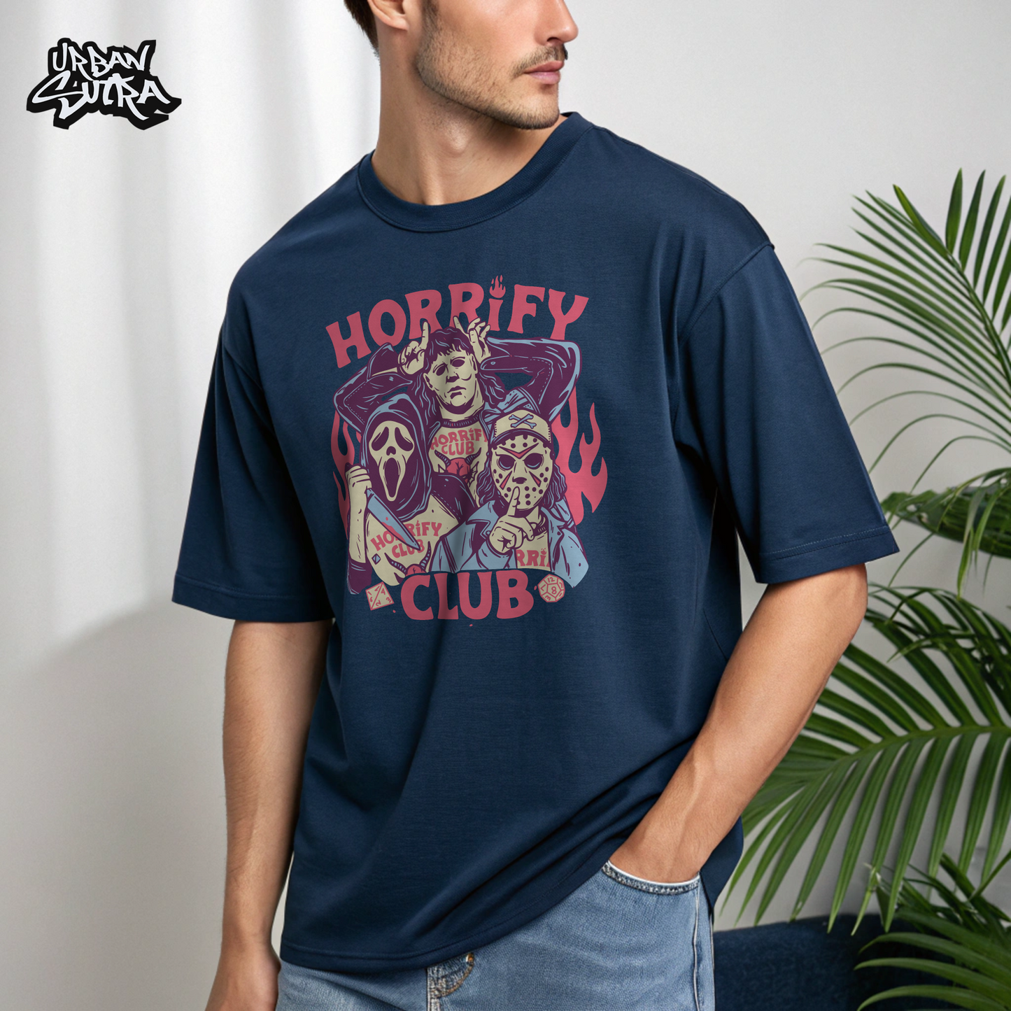 "Horrify Club" Men's Oversized Tee