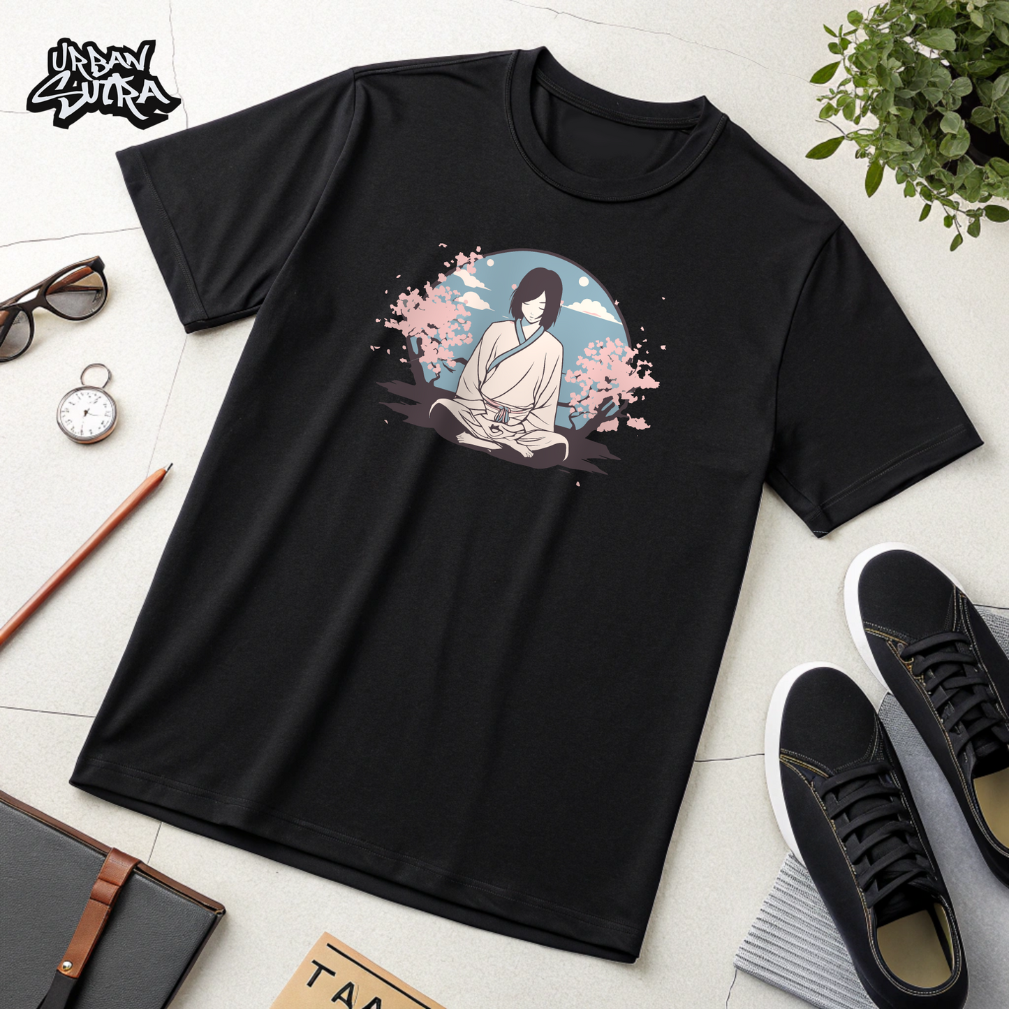 "Silent Meditation" Men's Oversized Tee