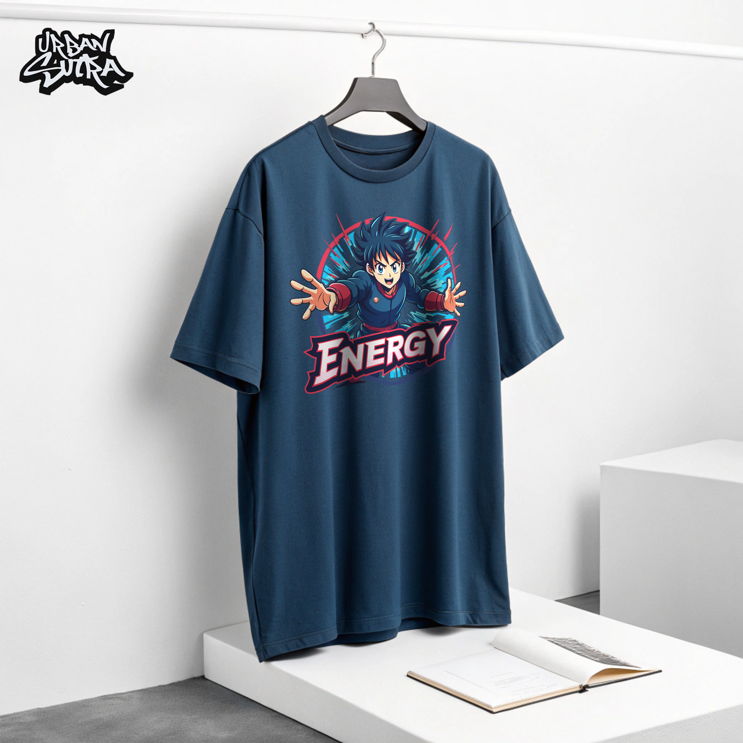 "Hero Energy" Men's Oversized Tee