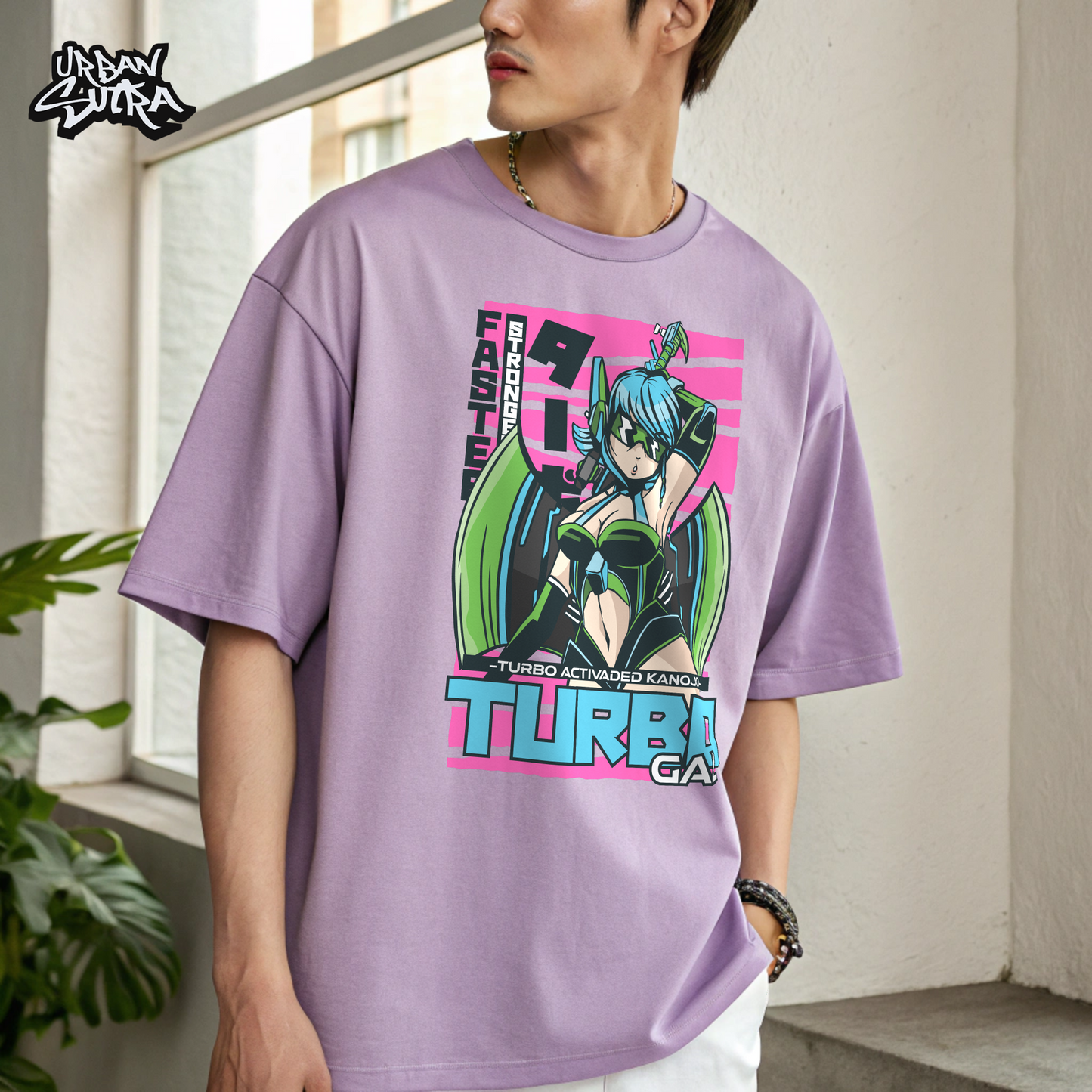 "Turbo Gal" Men's Oversized Tee