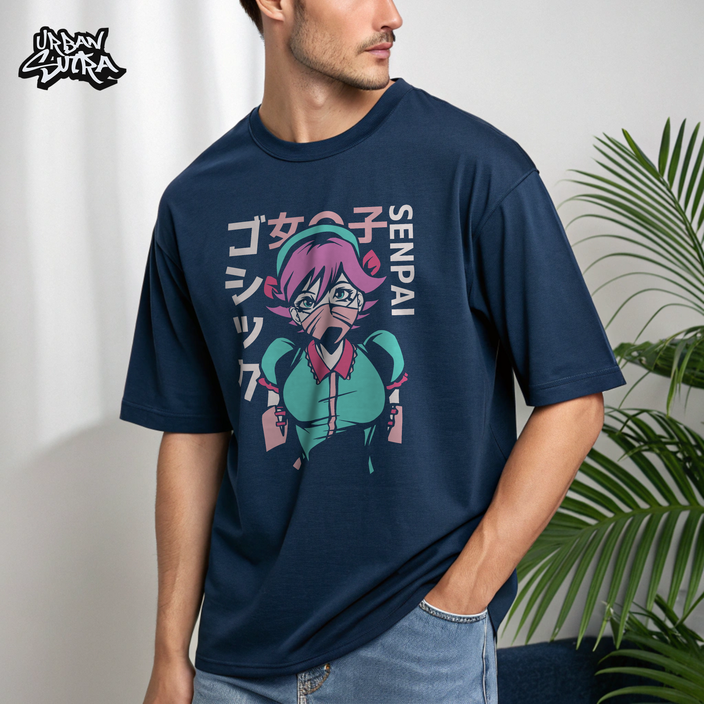 "Senpai Love" Men's Oversized Tee