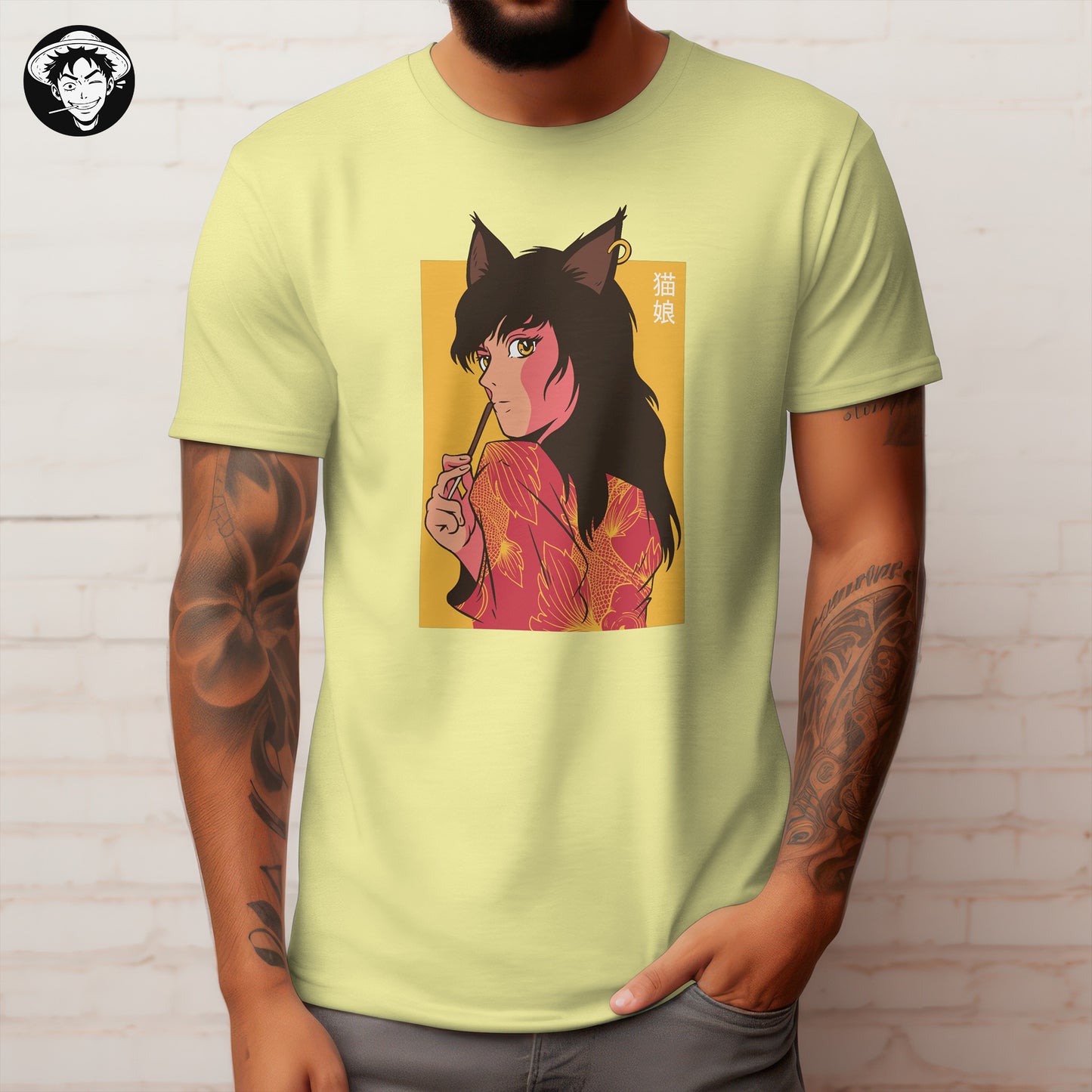 "Catgirl Pokki" Men's Regular Fit Tee
