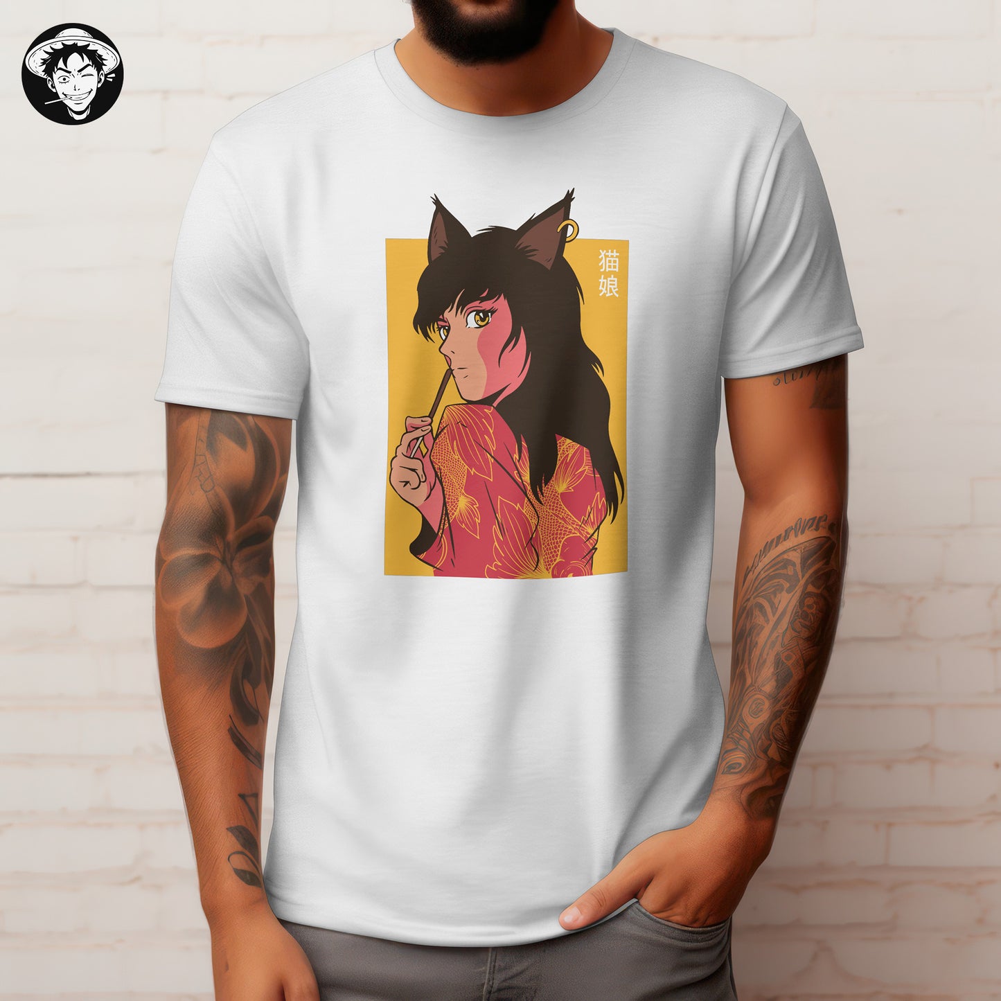 "Catgirl Pokki" Men's Regular Fit Tee