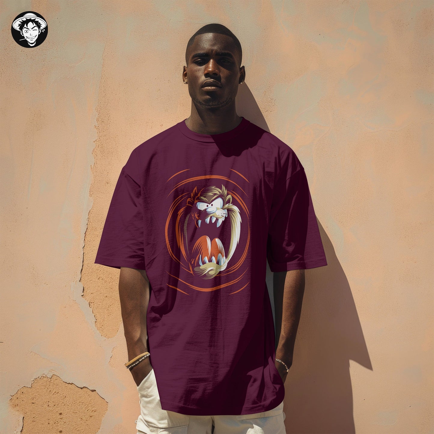 "Looney Tunes Devil" Men's Oversized Tee