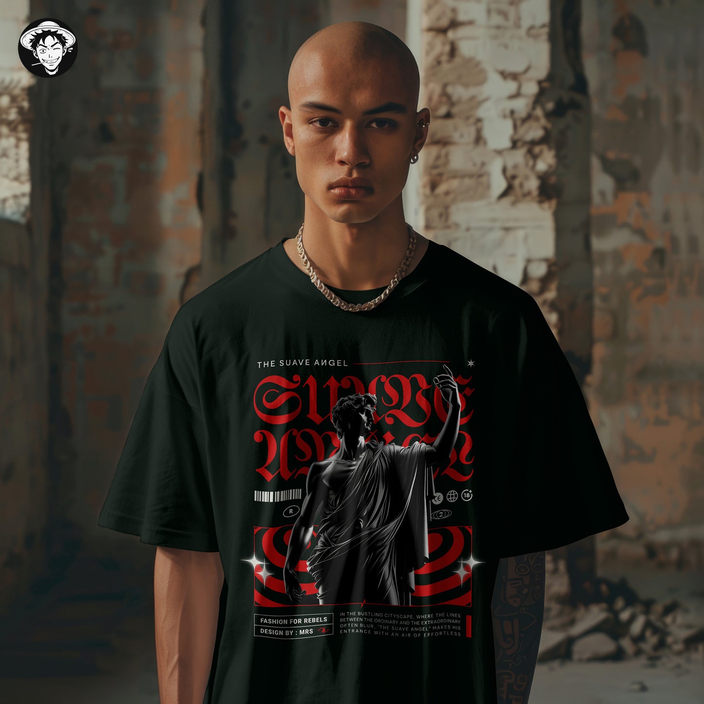 "Sueve Angel" Men's Oversized Tee