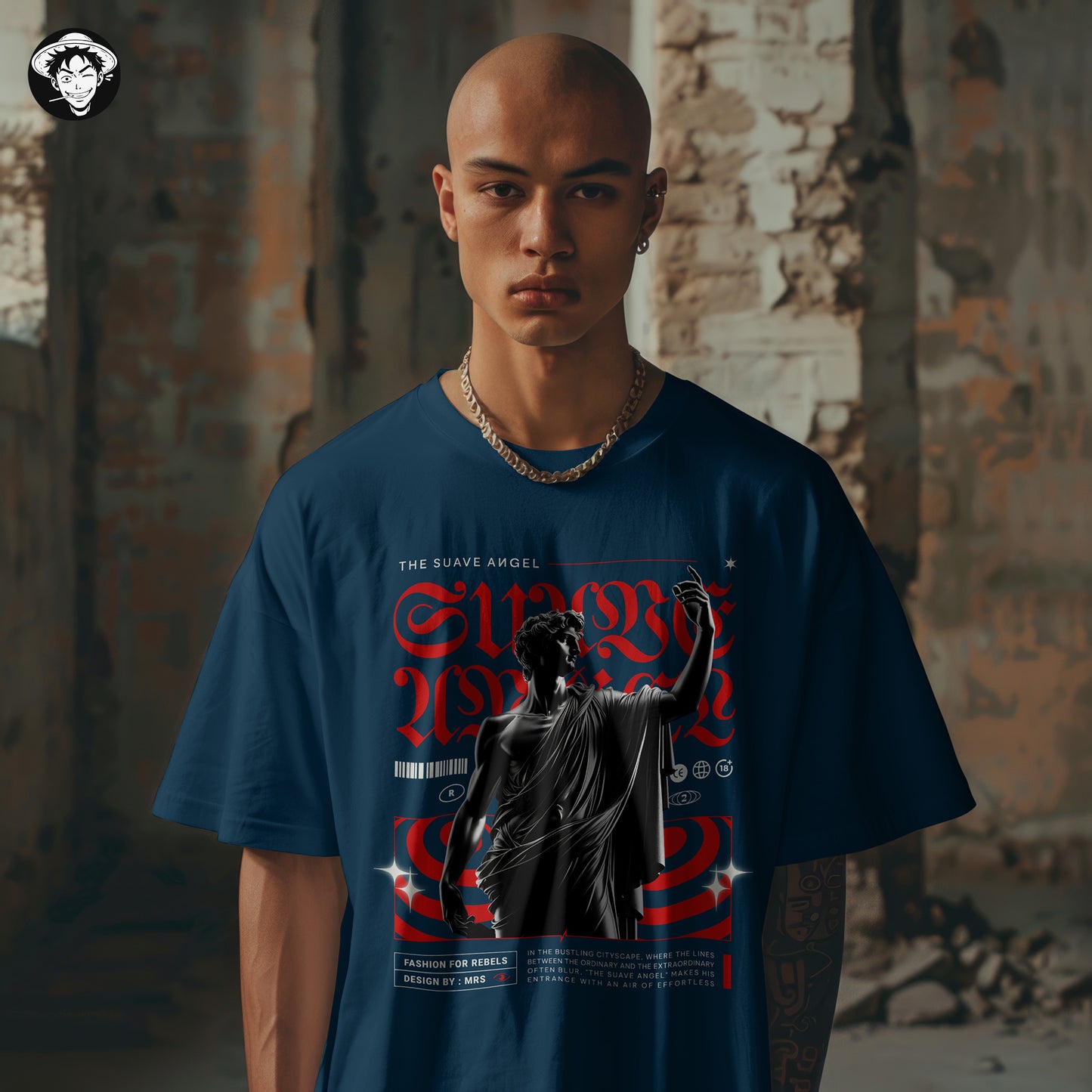 "Sueve Angel" Men's Oversized Tee